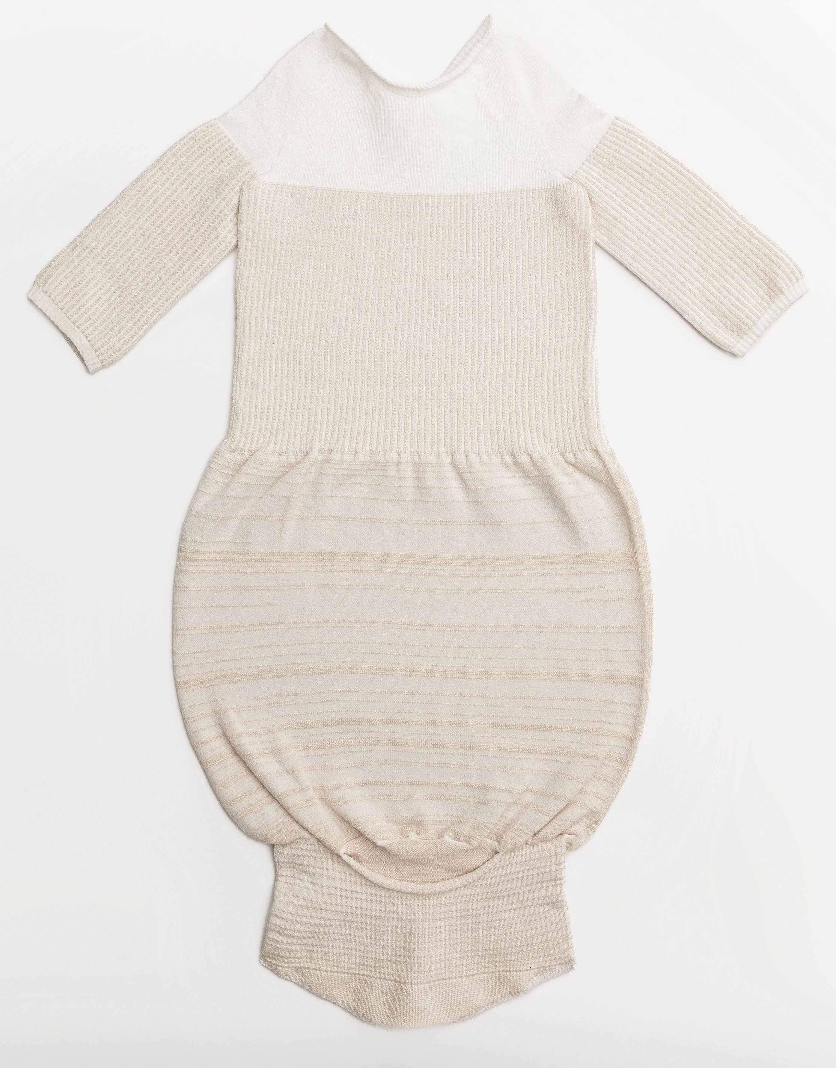 Swaddelini Bamboo Blend Beige Arms Out™ Long Sleeve Sleep Sack - Image 10