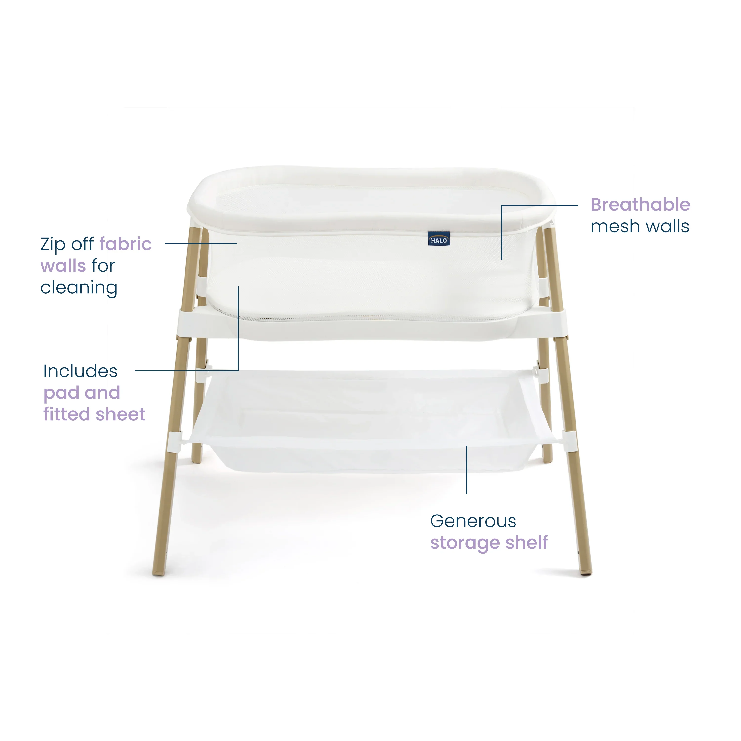 Halo BassiNest Essential Sleeper - Free-Standing - Image 2
