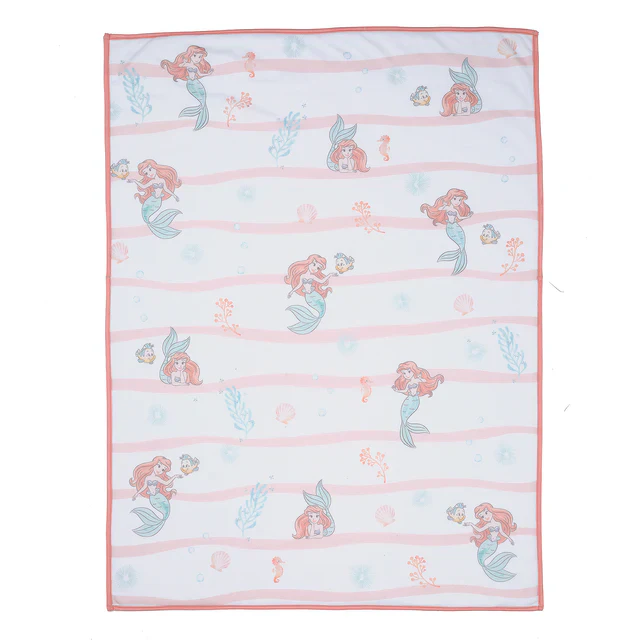Bedtime Originals Disney Baby The Little Mermaid White Baby Blanket - Ariel - Image 6