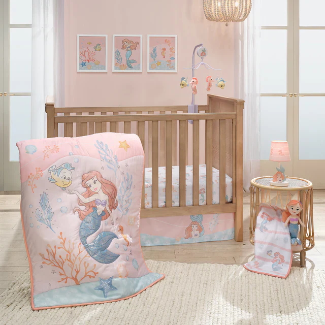 Bedtime Originals Disney Baby The Little Mermaid White Baby Blanket - Ariel - Image 8