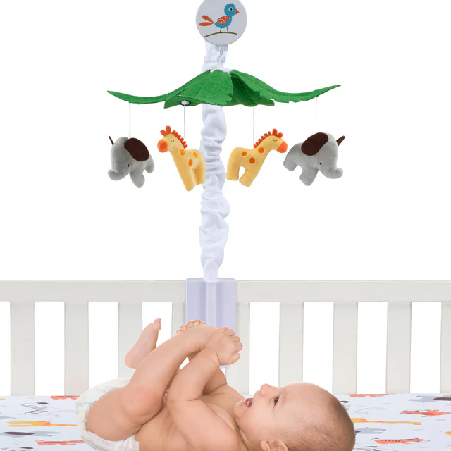 Bedtime Originals Lollipop Jungle Musical Baby Crib Mobile Soother Toy - Image 4