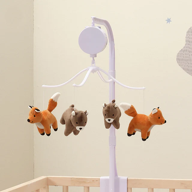 Bedtime Originals Sleepytime Bear & Fox Musical Baby Crib Mobile Soother Toy - Image 6