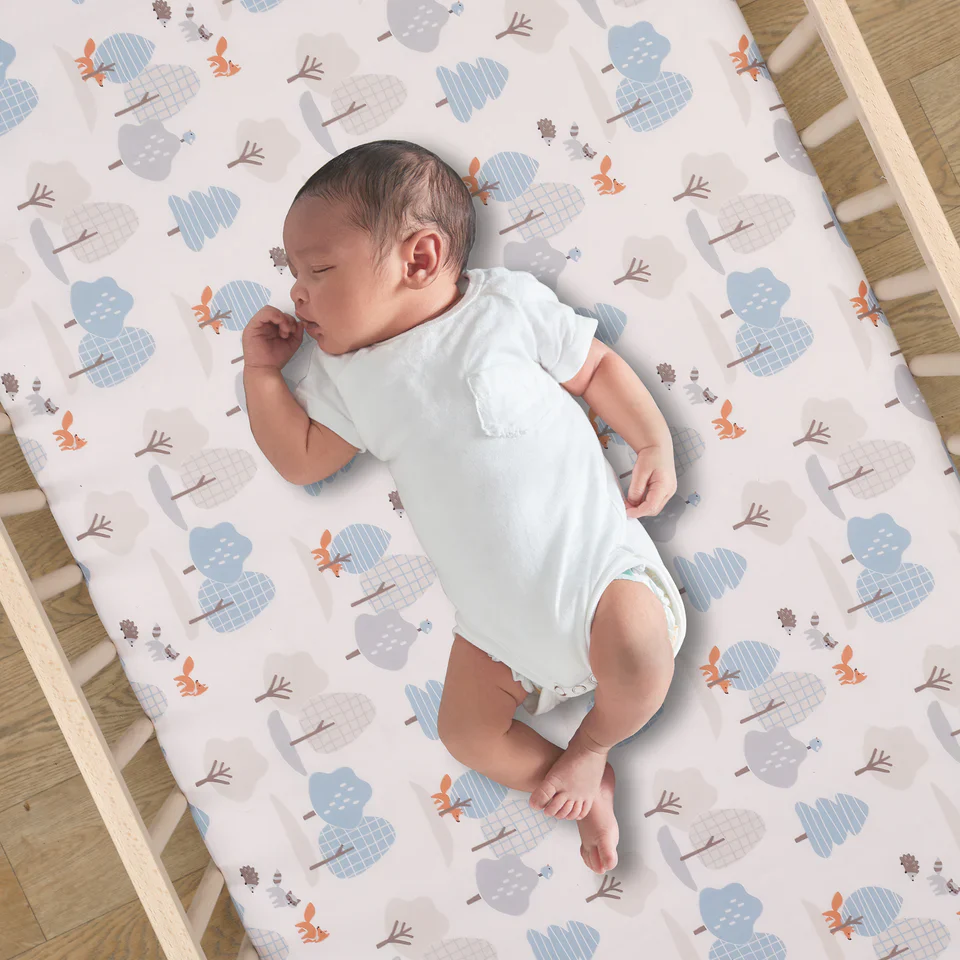 Bedtime Originals Sleepytime Bear Woodland 3-Pc Baby Nursery Crib Bedding Set - Image 5