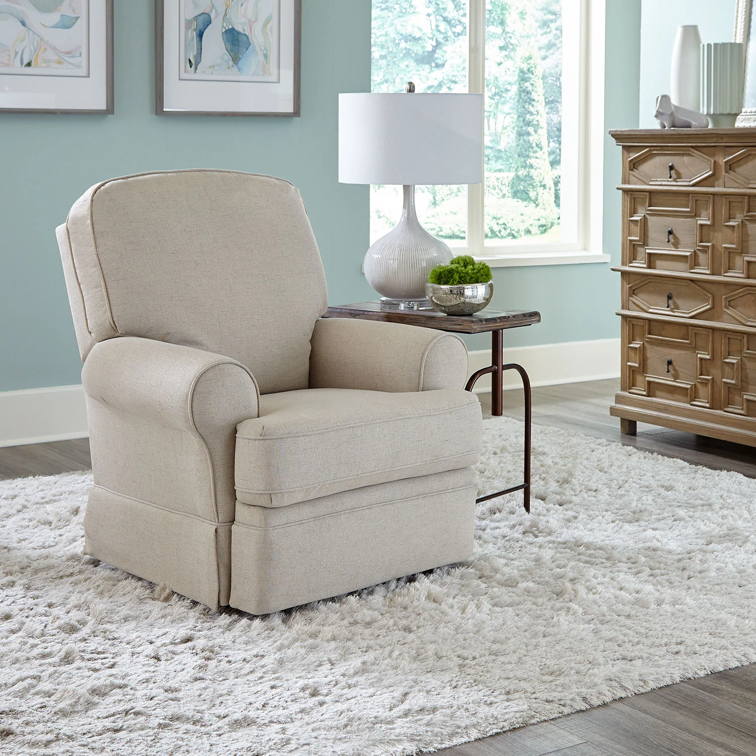 Storytime by Best Chairs Juliana Power Swivel Glider Recliner - Image 5