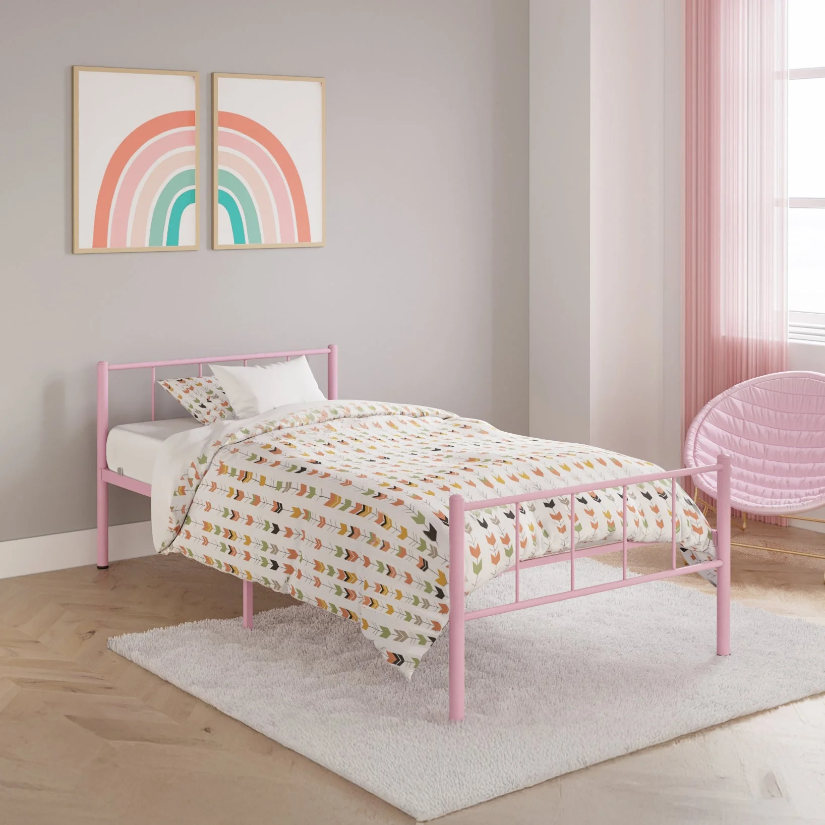 BK Furniture Austin Metal Twin Bed - Image 14