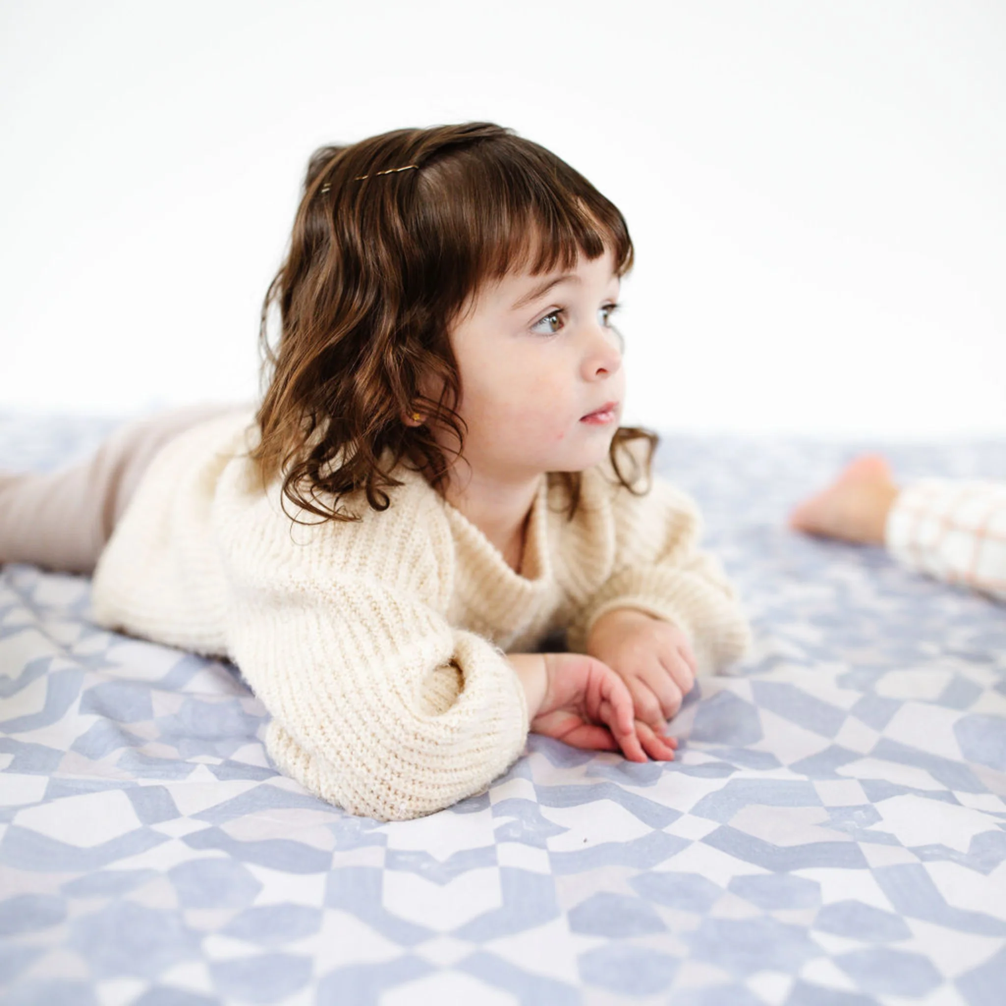 Toki Kids Blue Tile Organic Cotton Mat - Image 15