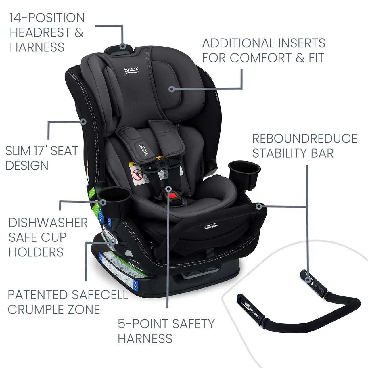 Britax Poplar S Convertible Car Seat - Image 39