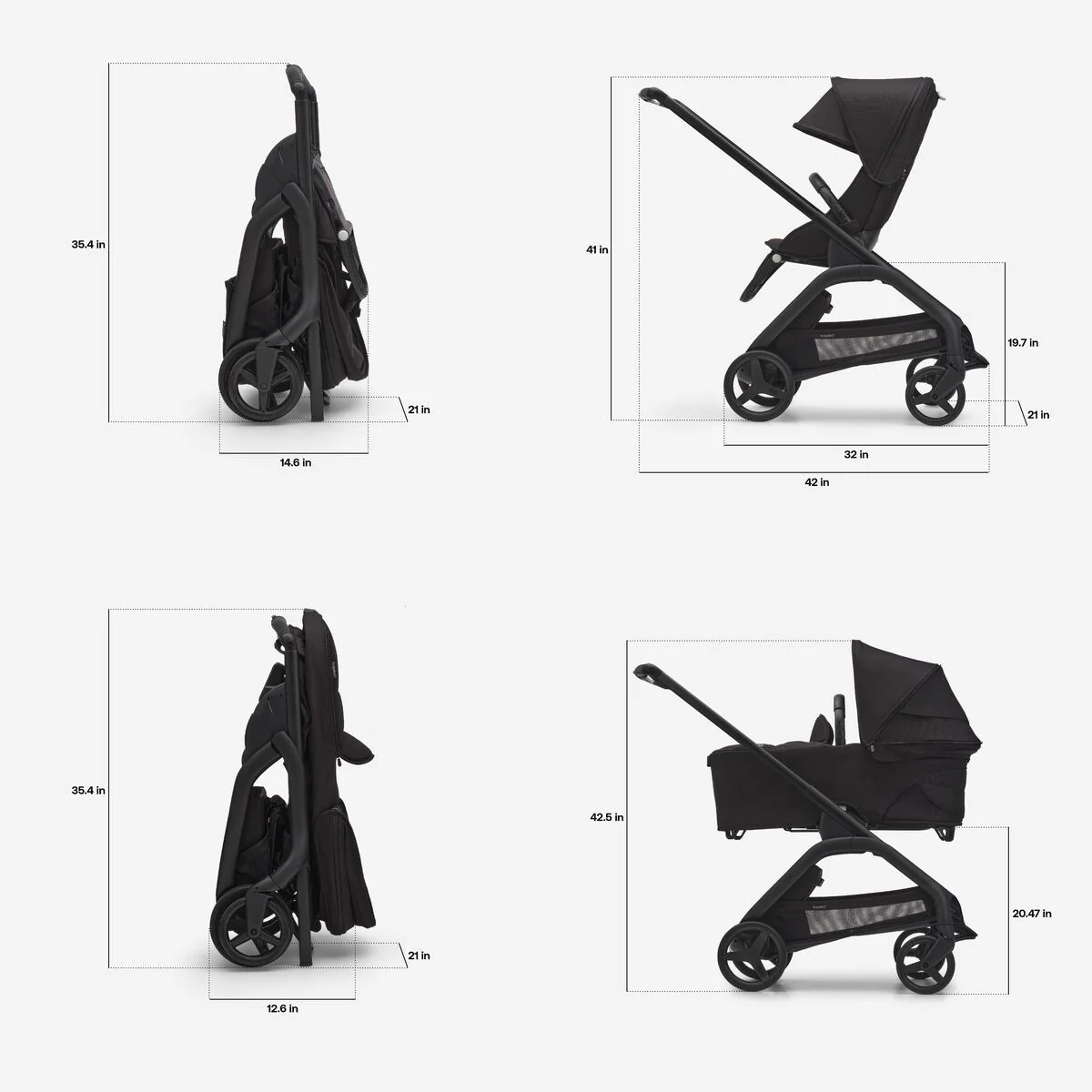 Bugaboo Dragonfly Seat And Bassinet Complete Stroller - Image 10