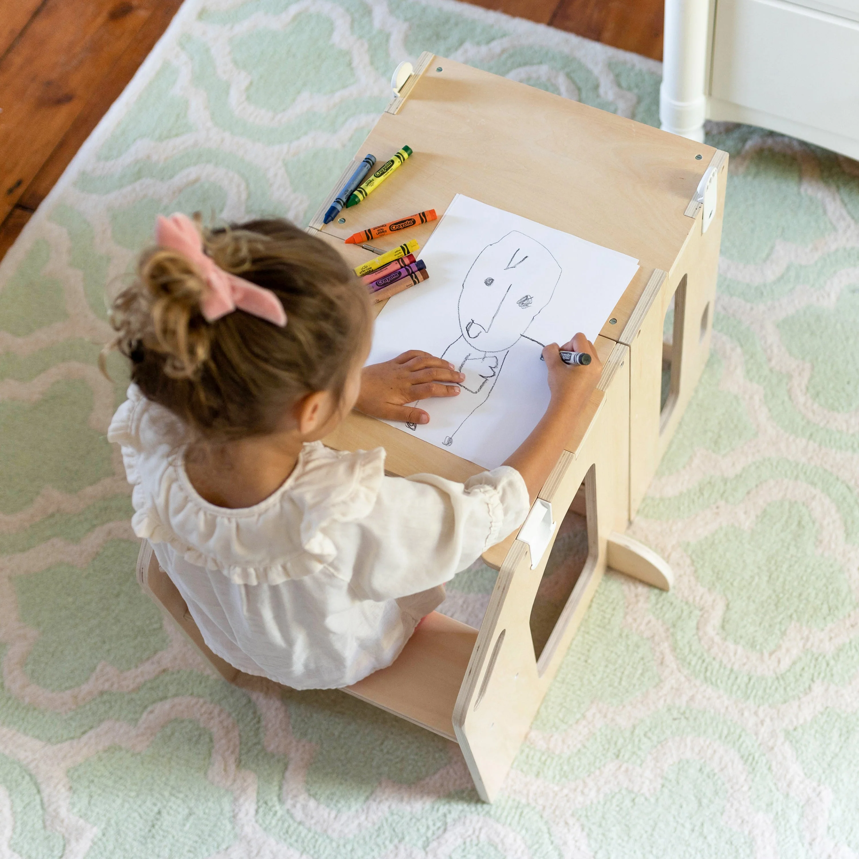 Busy Kids 2-In-1 Kitchen Tower and Kids Art Desk - Image 7