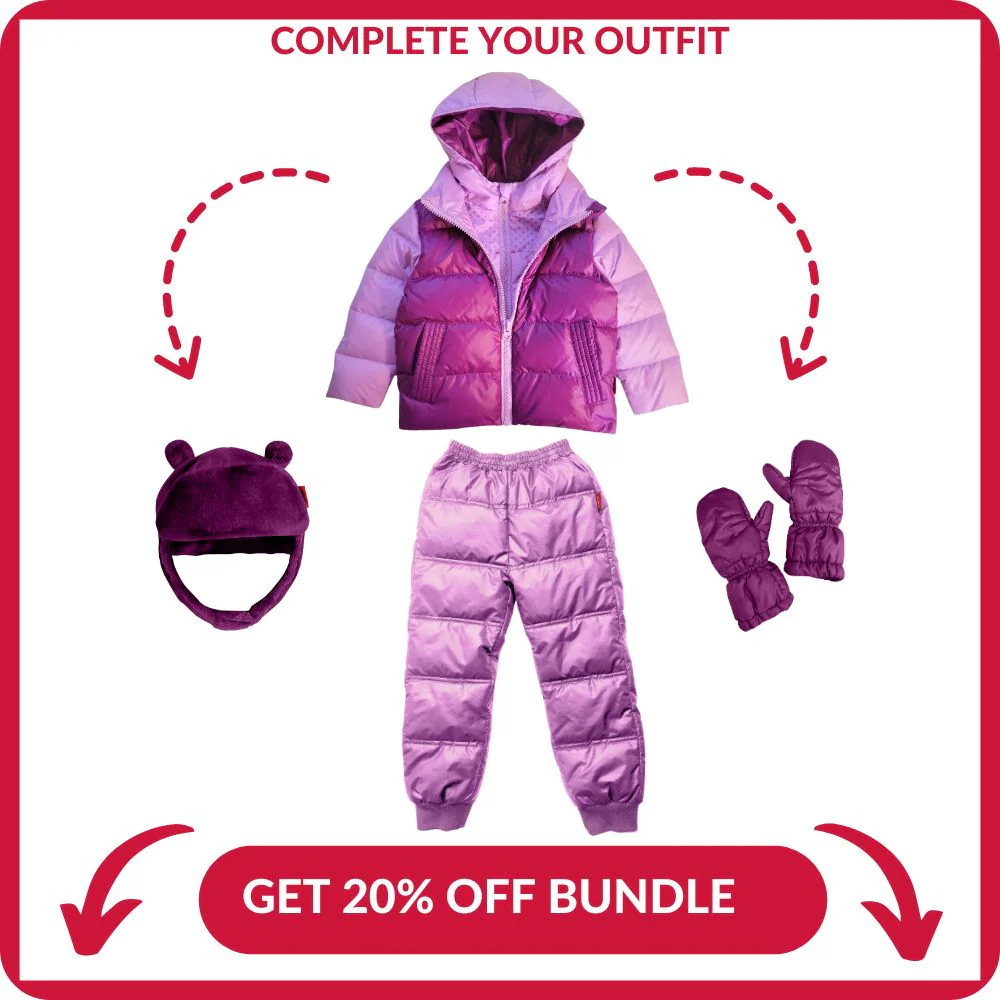 Onekid Car Seat Coat | The Road Coat Down - Lilac/Plum - Image 9