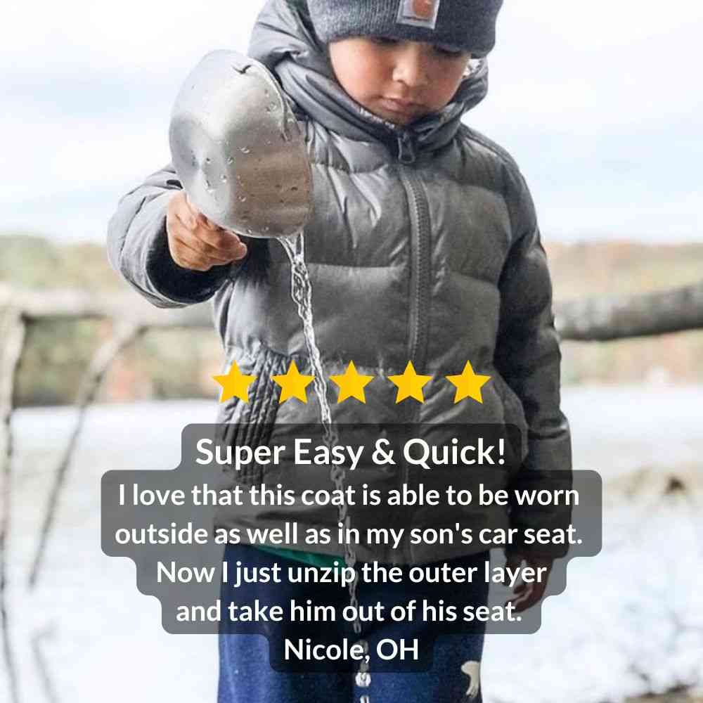 Onekid Car Seat Coat | The Road Coat Down - Platinum - Image 8