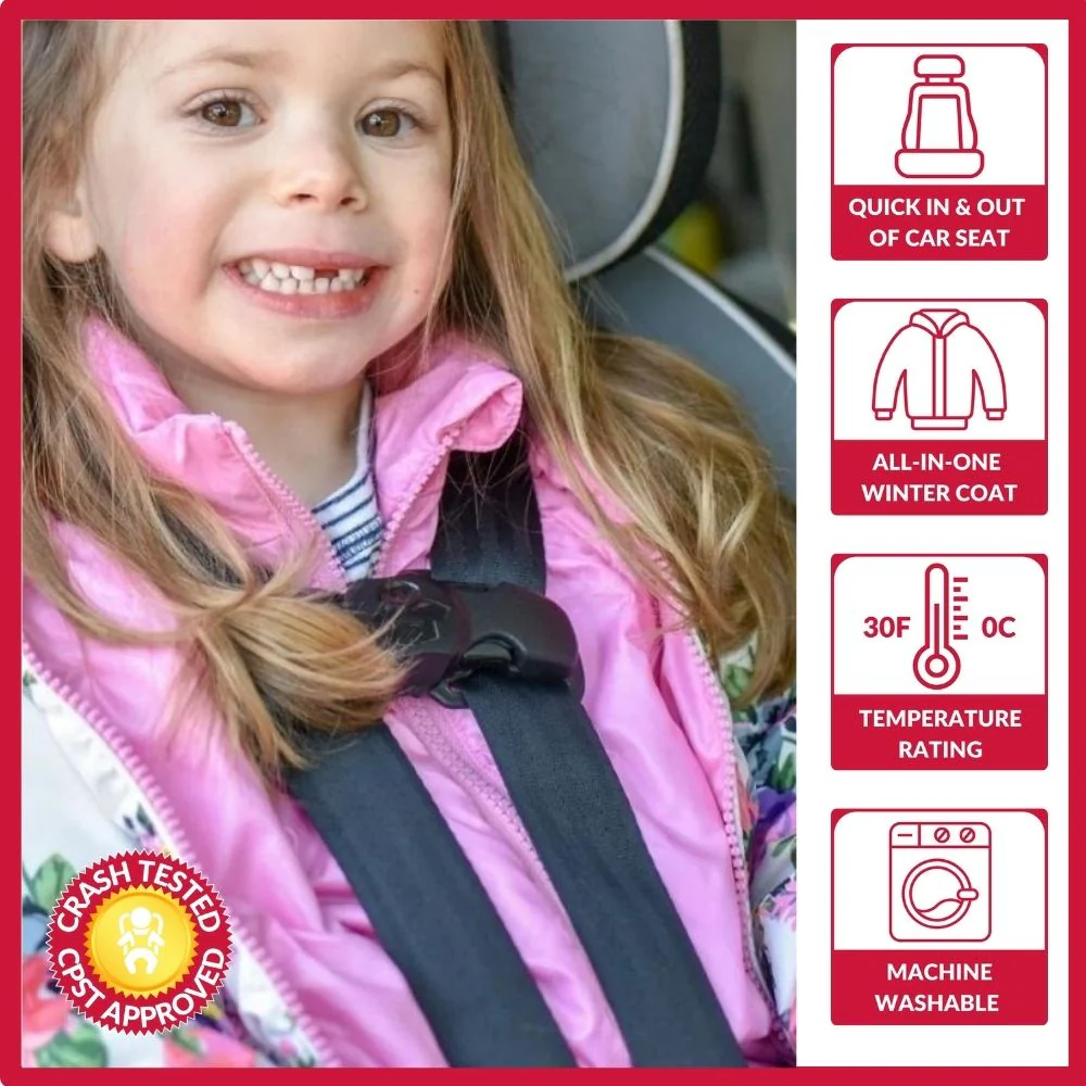 Onekid Car Seat Coat | The Road Coat Transition - Floral Print - Image 2