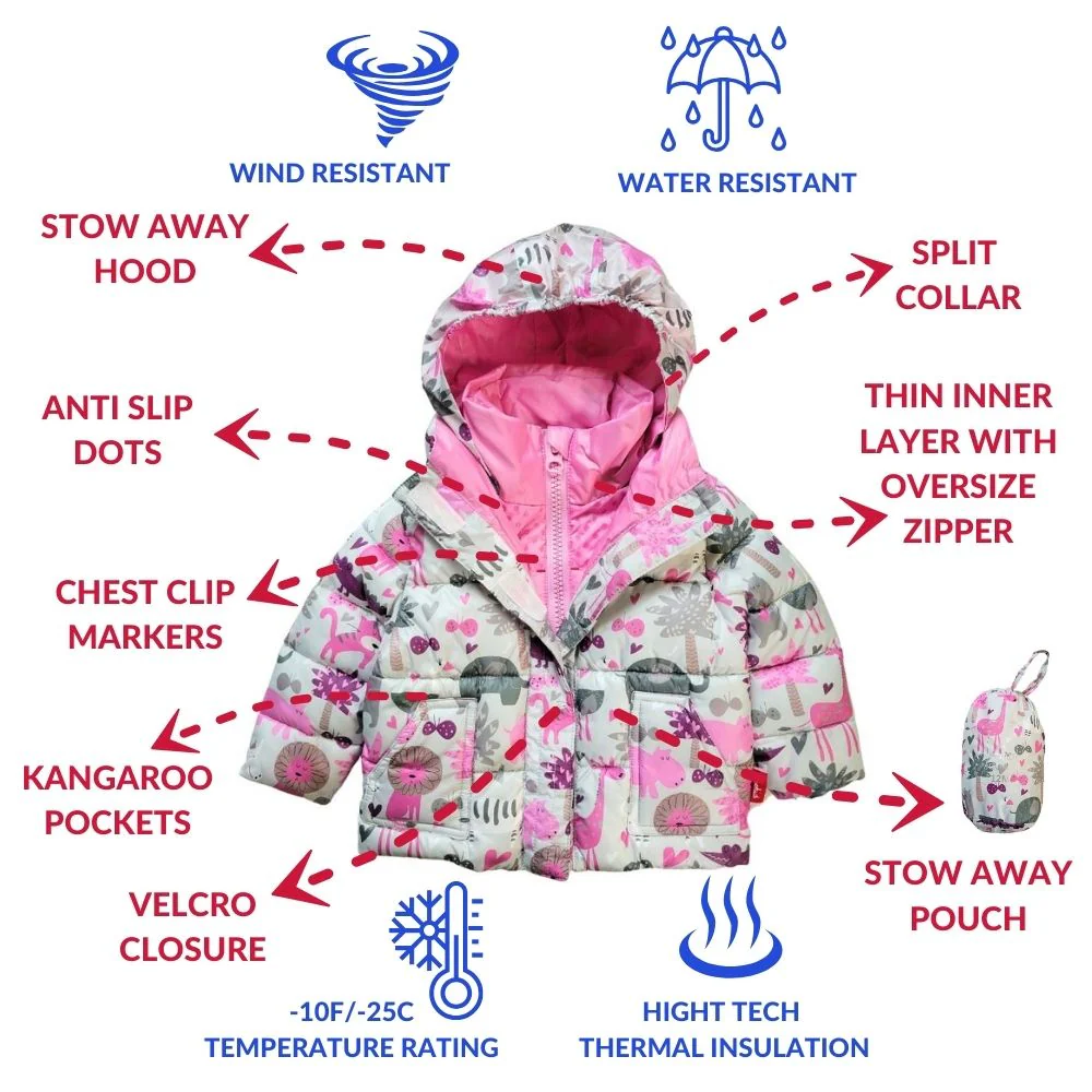 Onekid Car Seat Coat | The Road Coat Vegan - Safari Print - Image 3