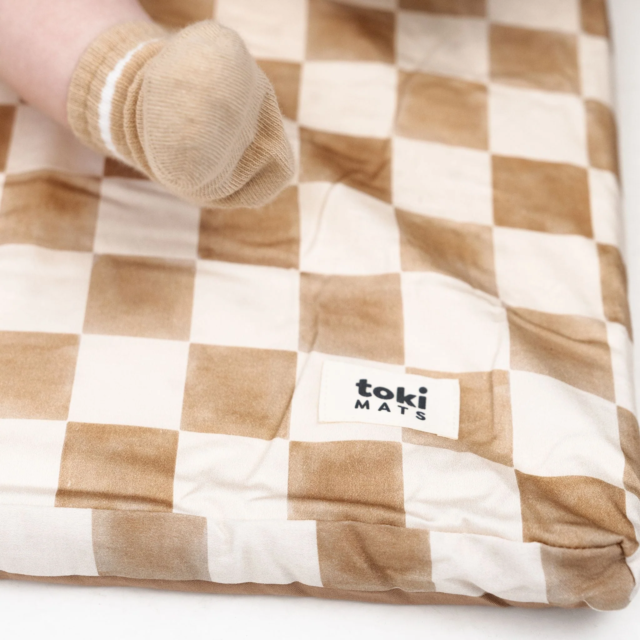 Toki Kids Checker Toffee Organic Cotton Mat - Image 17