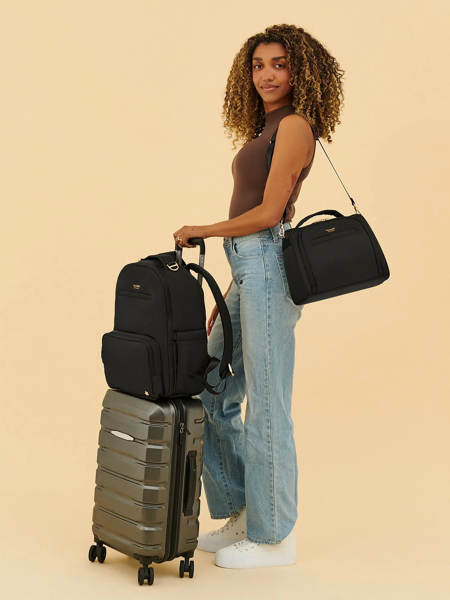 JuJuBe Classic Diaper Backpack - Black - Image 5