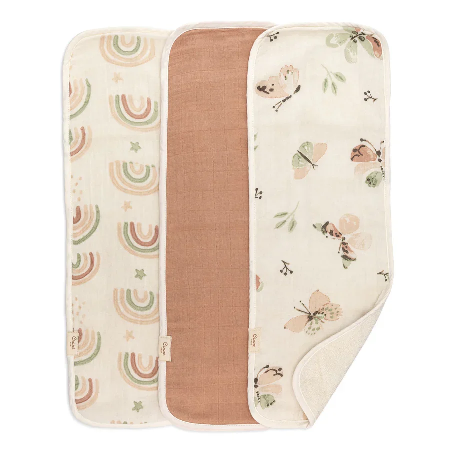 Crane Baby 3-pc. Newborn Burp Cloth Set - Image 6