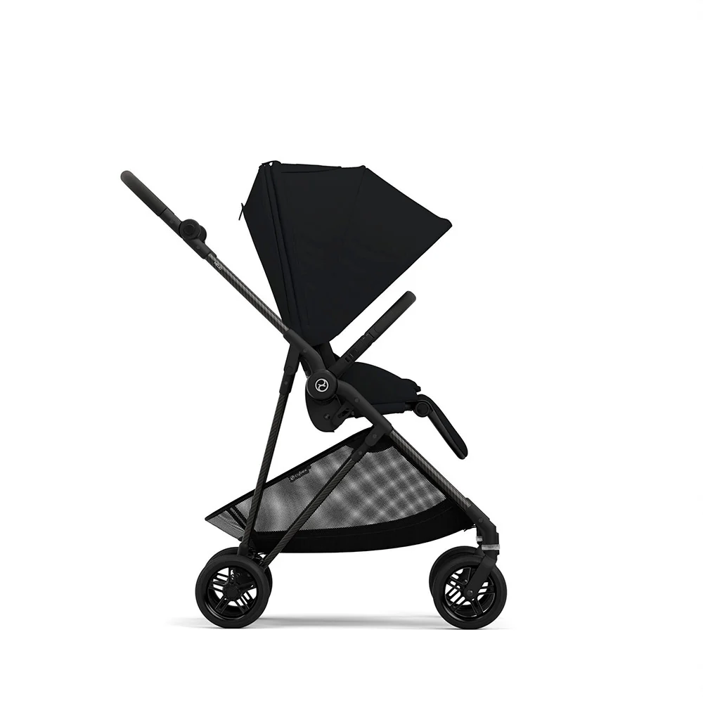 CYBEX Melio Carbon 3 Stroller - Moon Black - Image 3