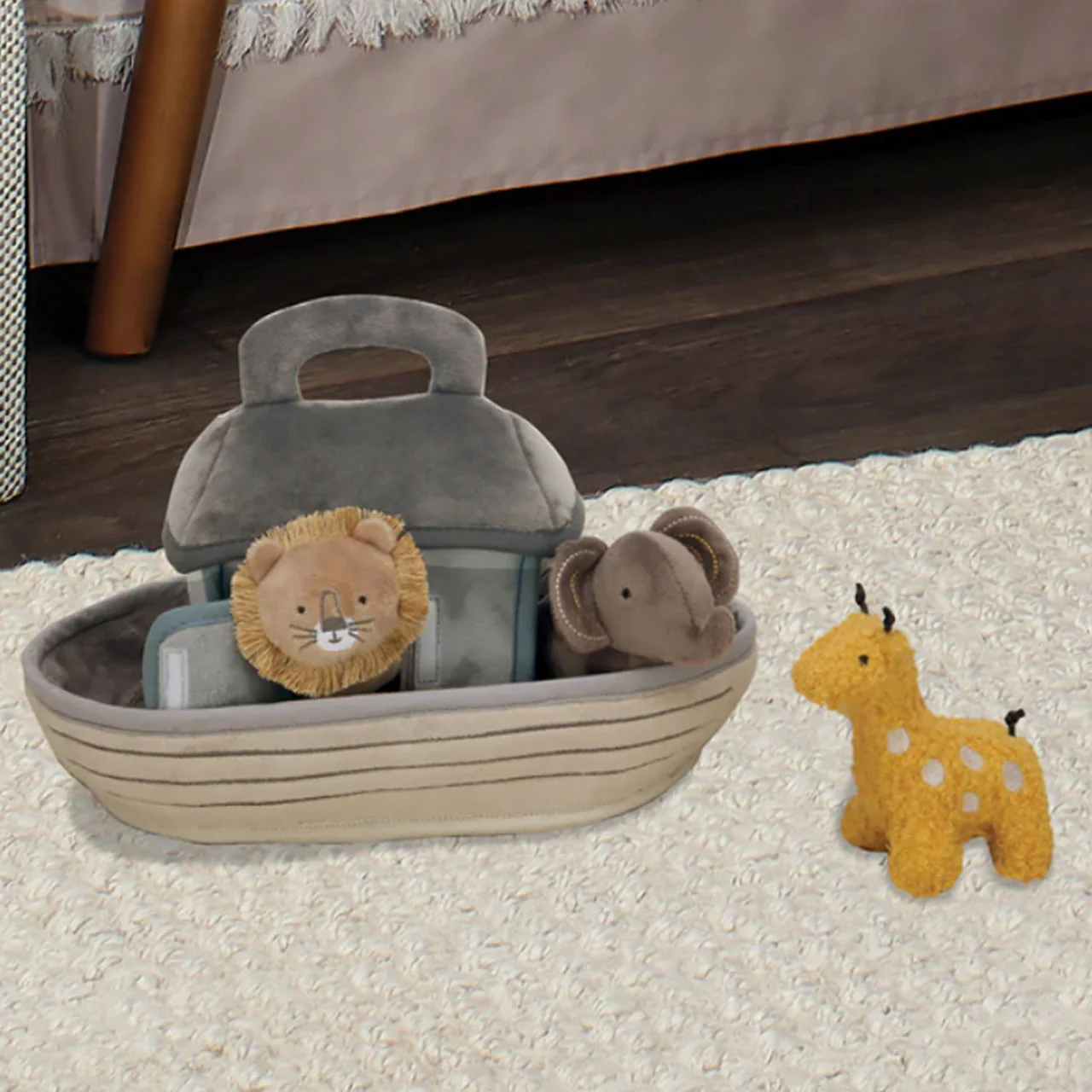 Lambs & Ivy Baby Noah Plush Set - Noah's Ark w/ Animals - Image 5