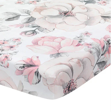 Lambs & Ivy Botanical Baby - Signature Sheet - White Floral - Image 2
