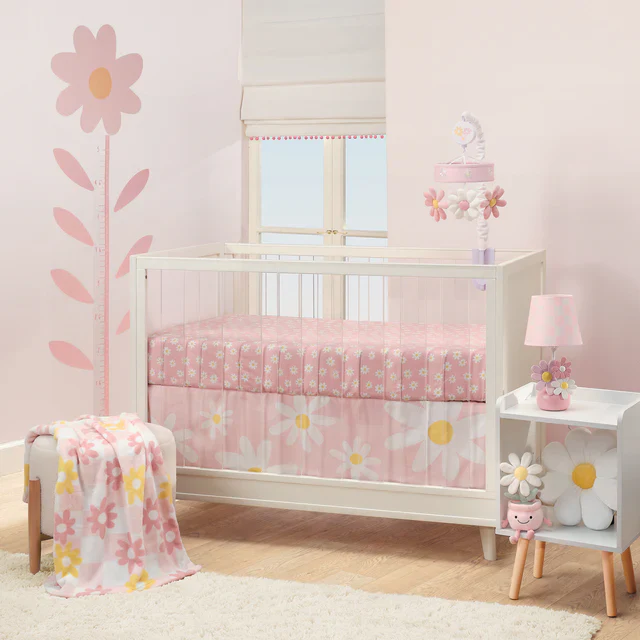 Lambs & Ivy Daisy Dreams Soft & Cozy Luxury Fleece Checkered Baby Blanket - Image 7