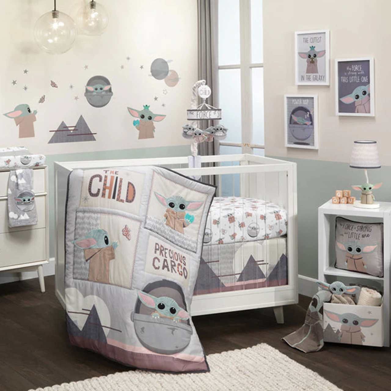 Lambs & Ivy Star Wars The Child Baby Yoda 3-Piece Bedding Set - Image 5