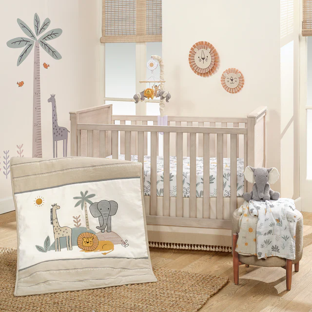 Lambs & Ivy Jungle Adventure 2-Pack Cotton Muslin Newborn Baby Swaddle Blankets - Image 9