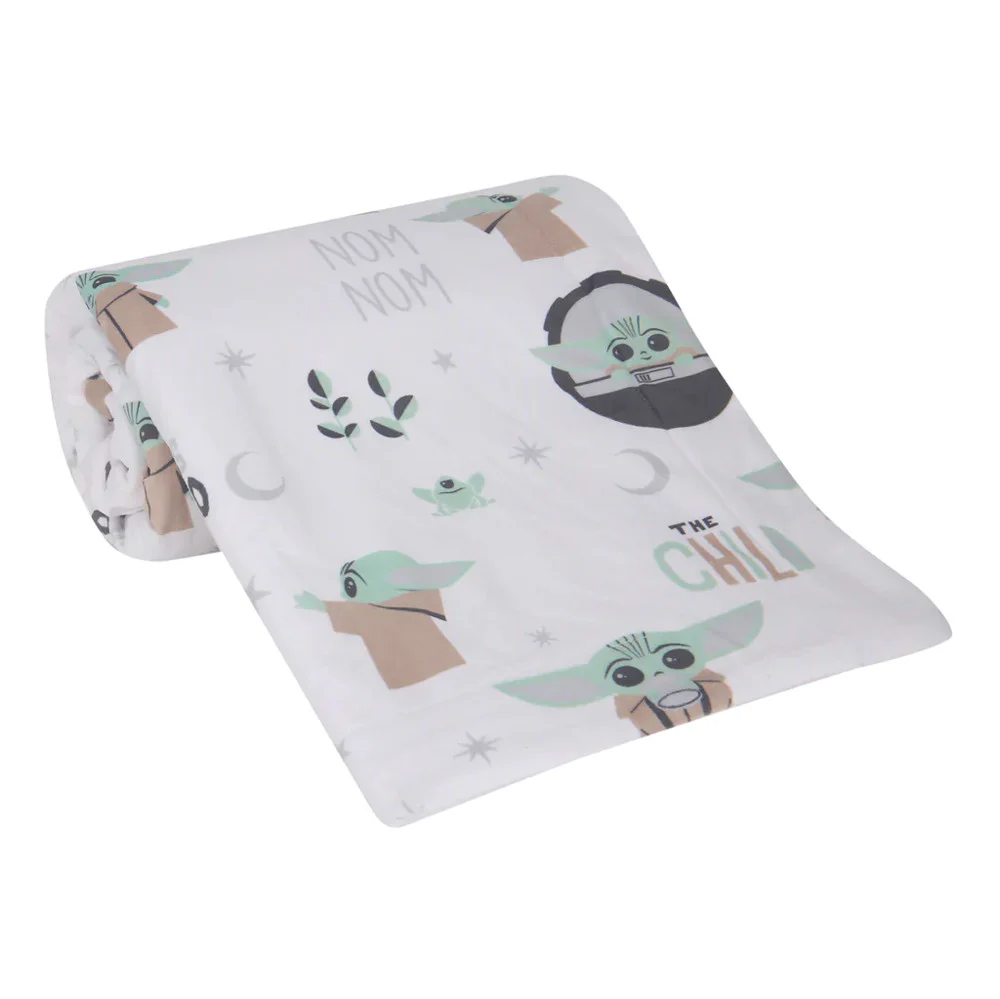 Lambs & Ivy The Child Baby Yoda The Child Minky/Sherpa Blanket - Image 5