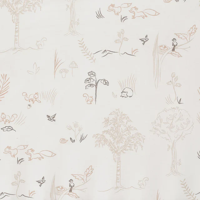 Lambs & Ivy Treetop Fox Woodland Breathable Cotton Fitted Crib/Toddler Sheet - Image 4