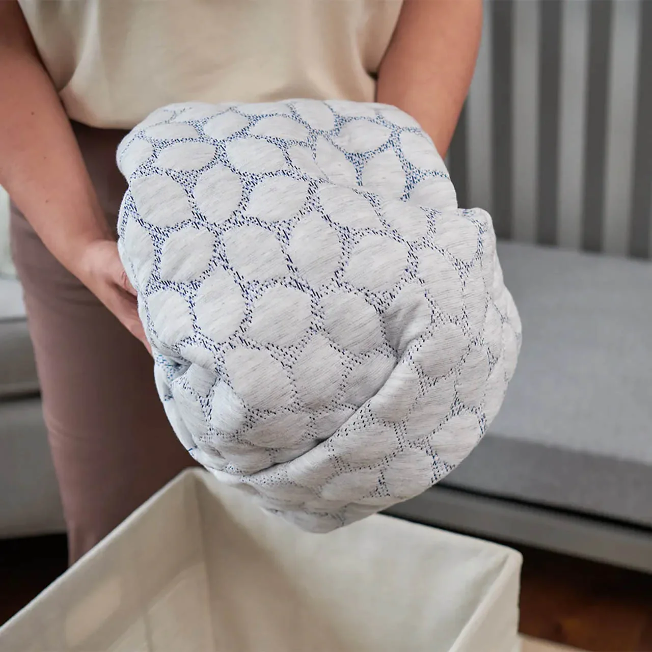 Lullaby Earth Gentle Start Breathable Crib Mattress - Blue Leaf - Image 4