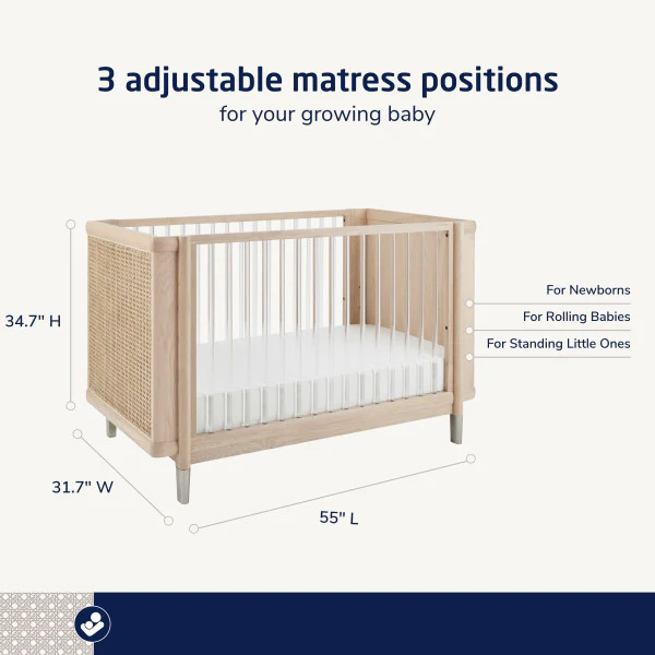 Maxi Cosi Brisa 4-in-1 Convertible Crib with Toddler Bed/Daybed Conversion Kit - Image 3