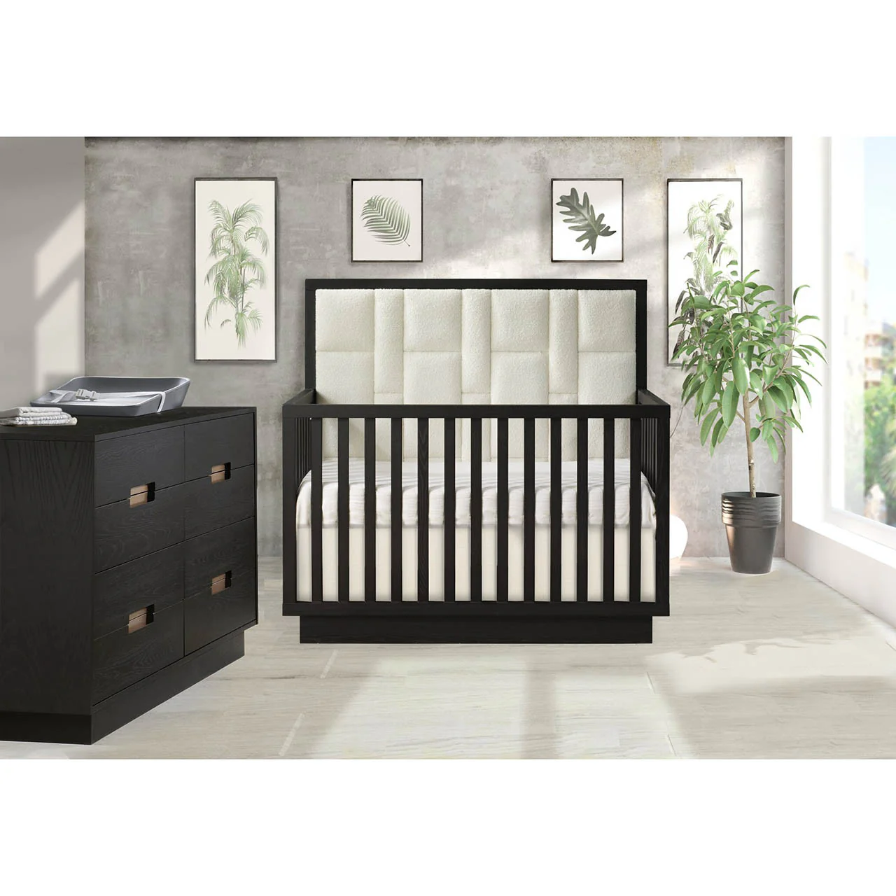 Natart Como Crib-To-Double With Upholstered Panel Boucle Beige - Image 7