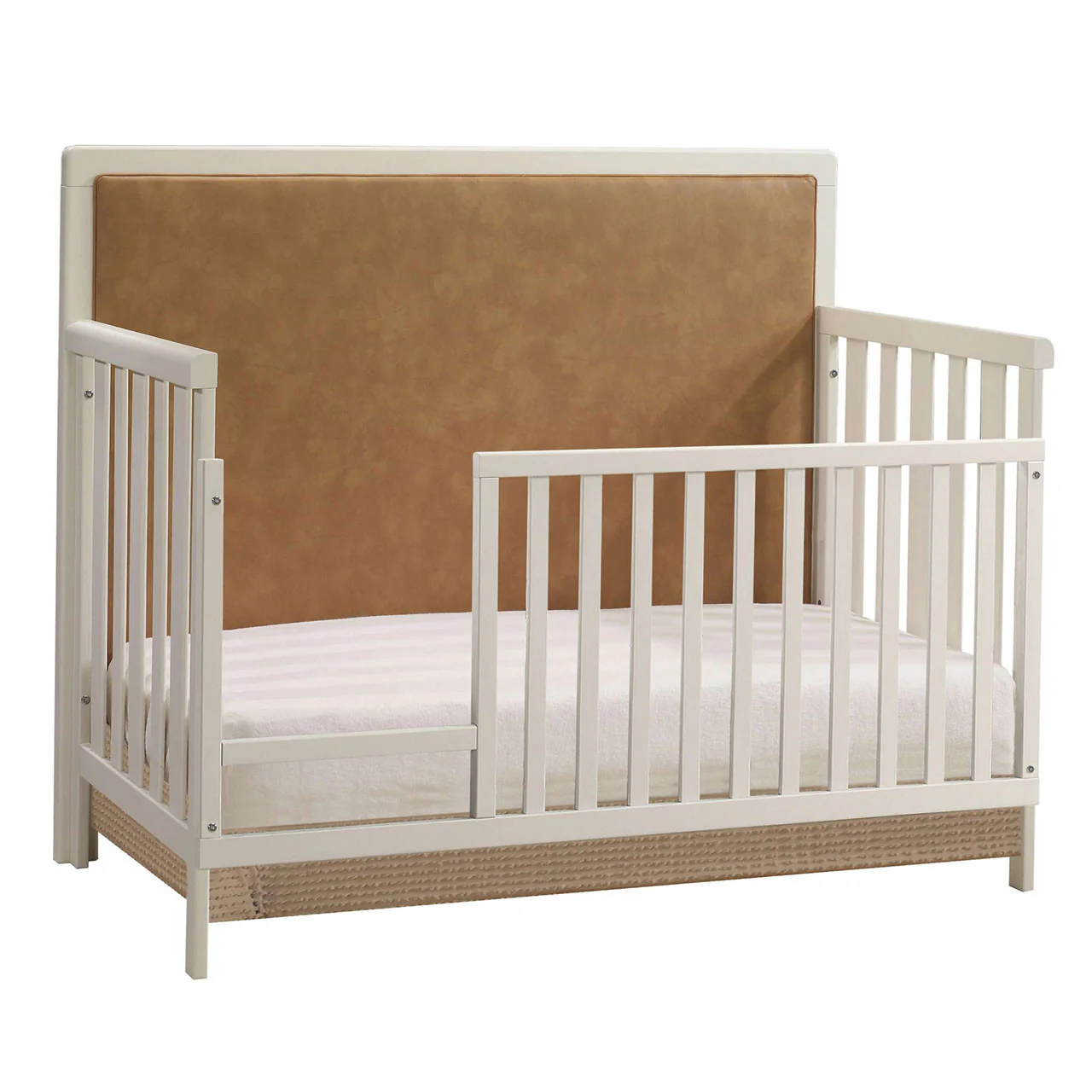 Natart Kyoto 5 in 1 Convertible Crib with Upholstered Panel Caramel - Image 7
