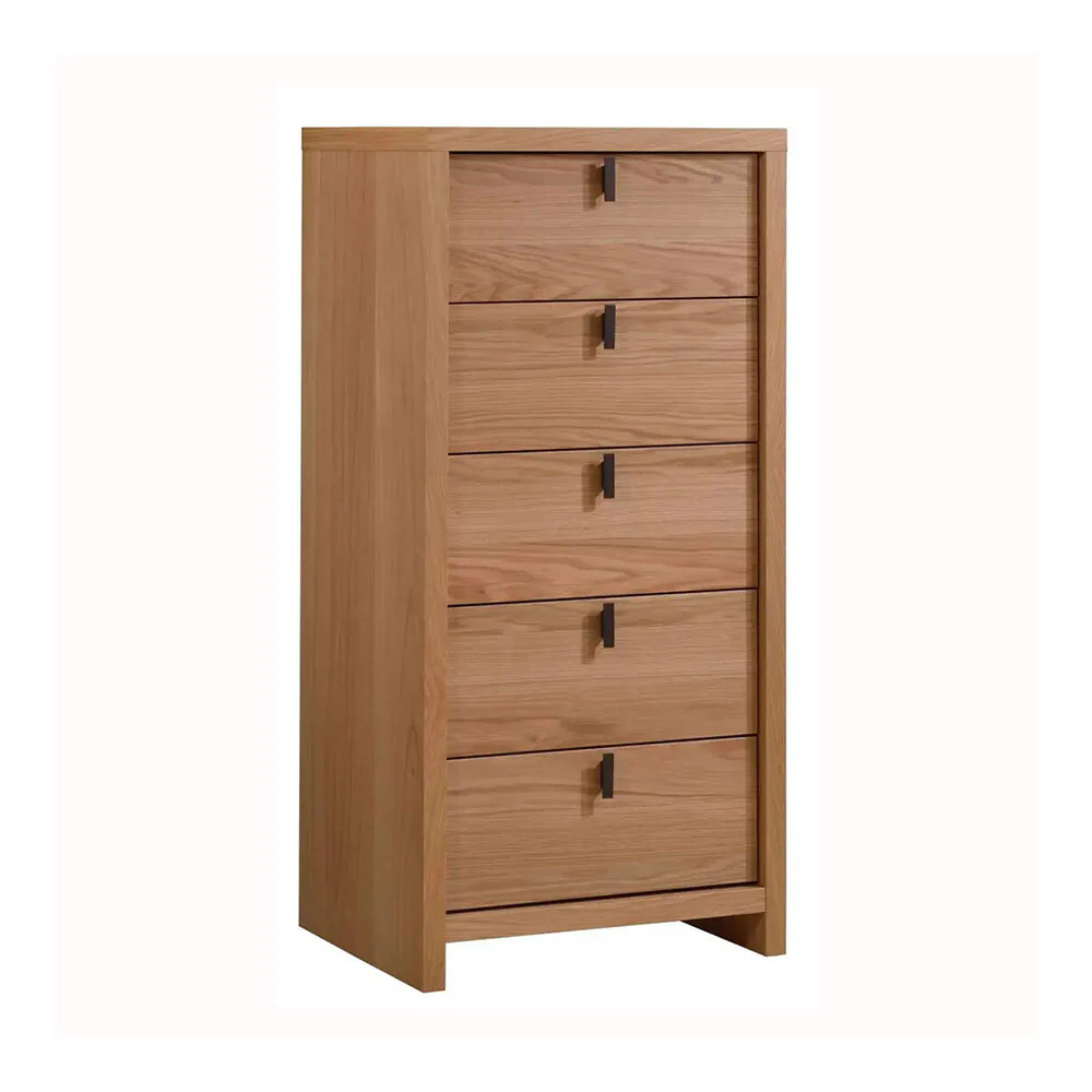 Natart Linea 5 Drawer Lingerie Chest - Natural Oak