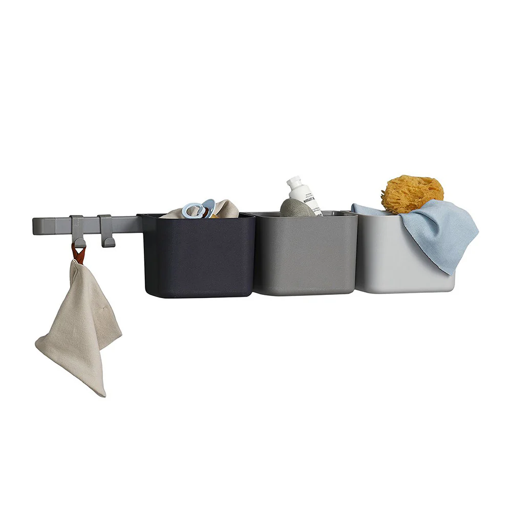 Natart Tulip Leander Organizers - Dusty Grey (3 Pcs, 1 Long Rack, 2 Hooks) - Image 3