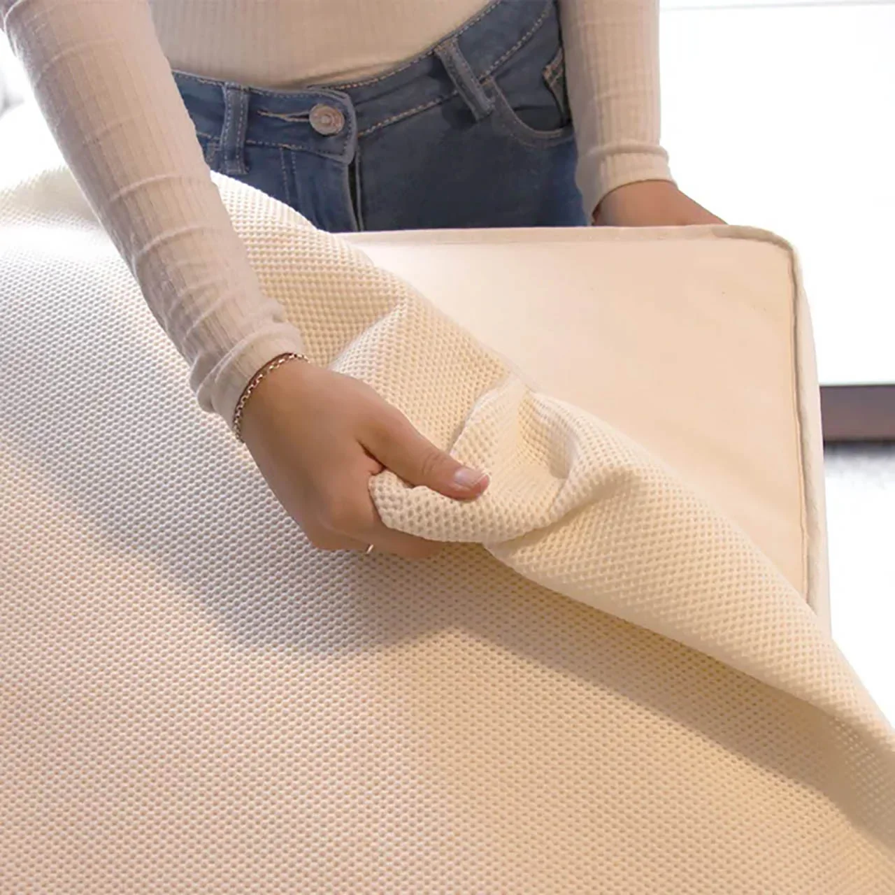 Naturepedic Breathable Mini Crib Mattress - Natural - Image 4