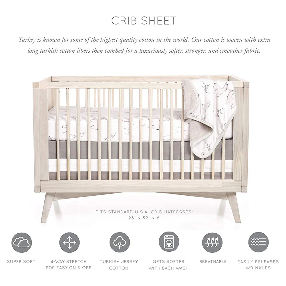 Oilo Llama Jersey Crib Sheet - Image 5