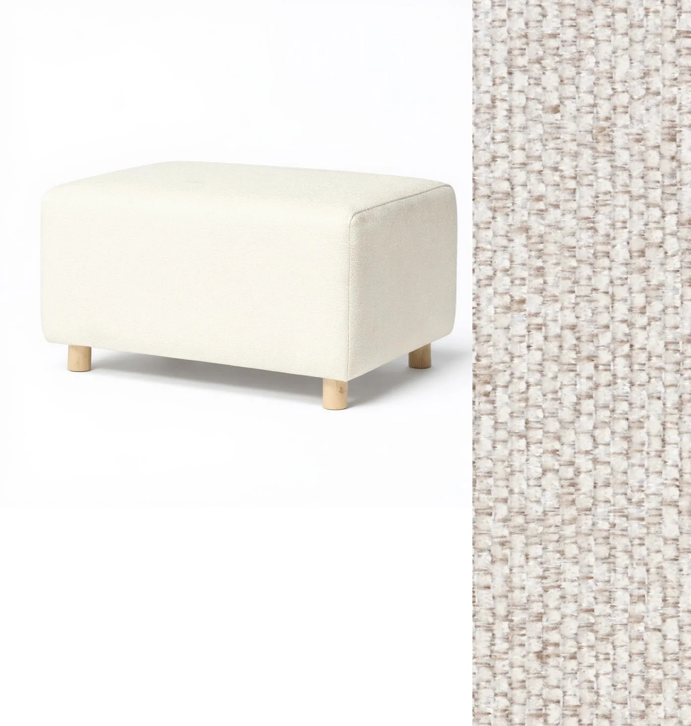 Oilo Ottoman Wide Rectangle Wood Base - Image 2