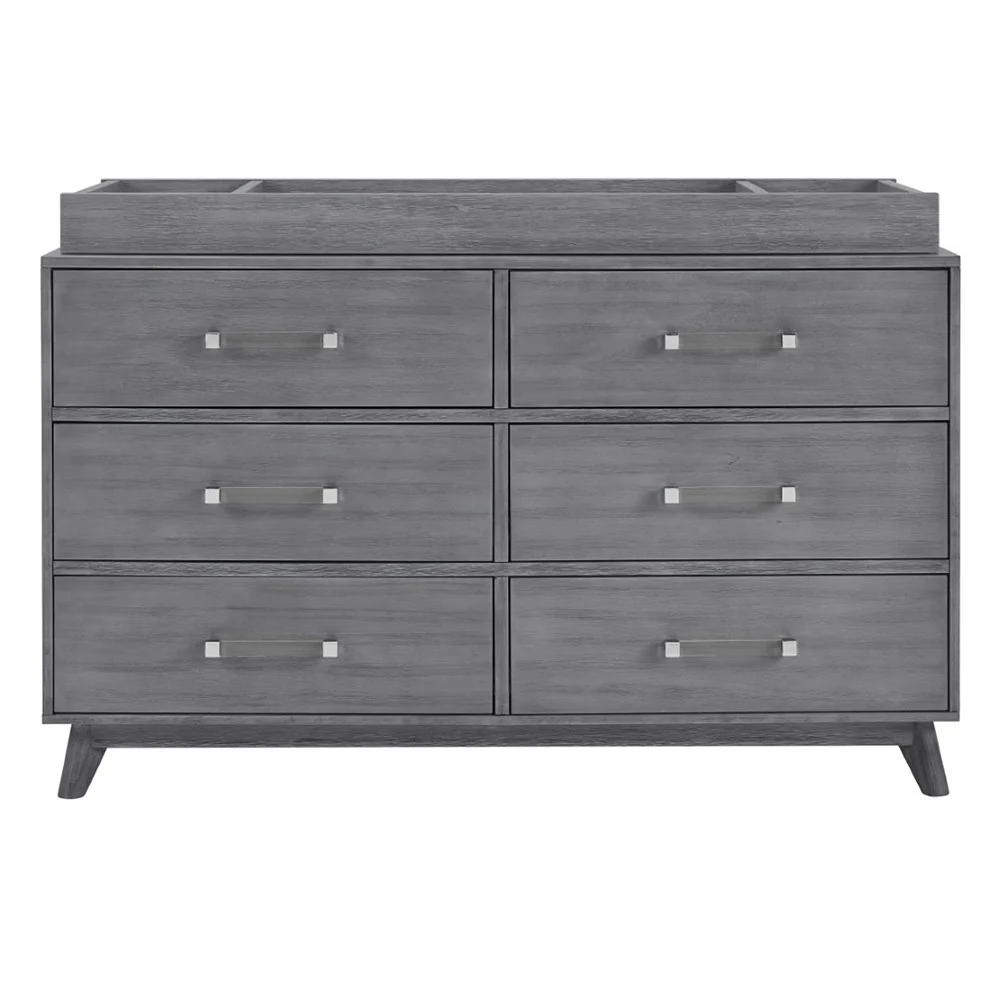 Oxford Baby Holland Changing Topper in Cloud Gray - Image 3