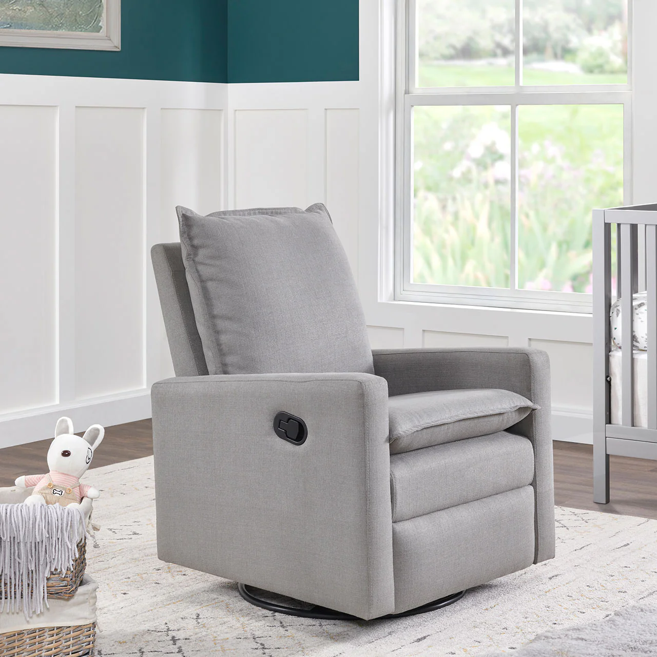 Oxford Baby Uptown Swivel Nursery Rocker/Recliner - Image 29