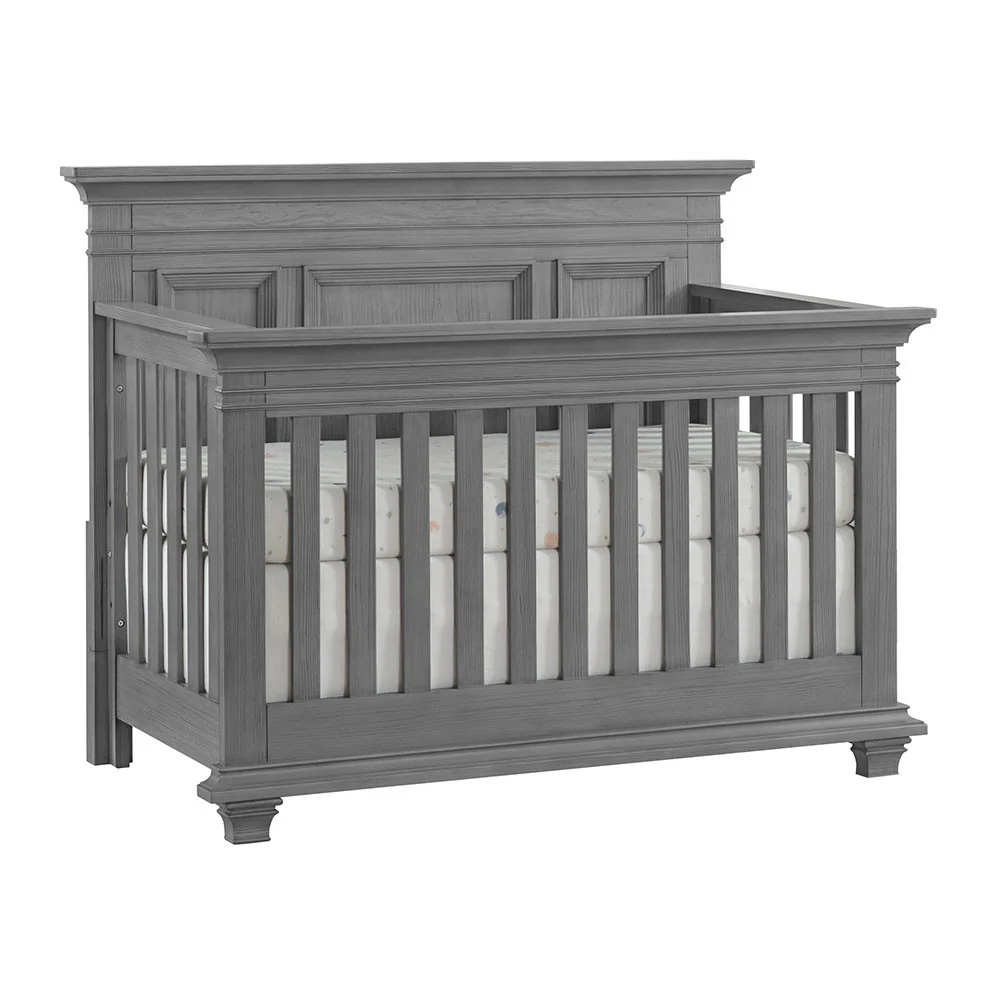 Oxford Baby Weston 2 Piece Nursery Set - Convertible Crib + & 7 Drawer Dresser in Dusk Gray - Image 7