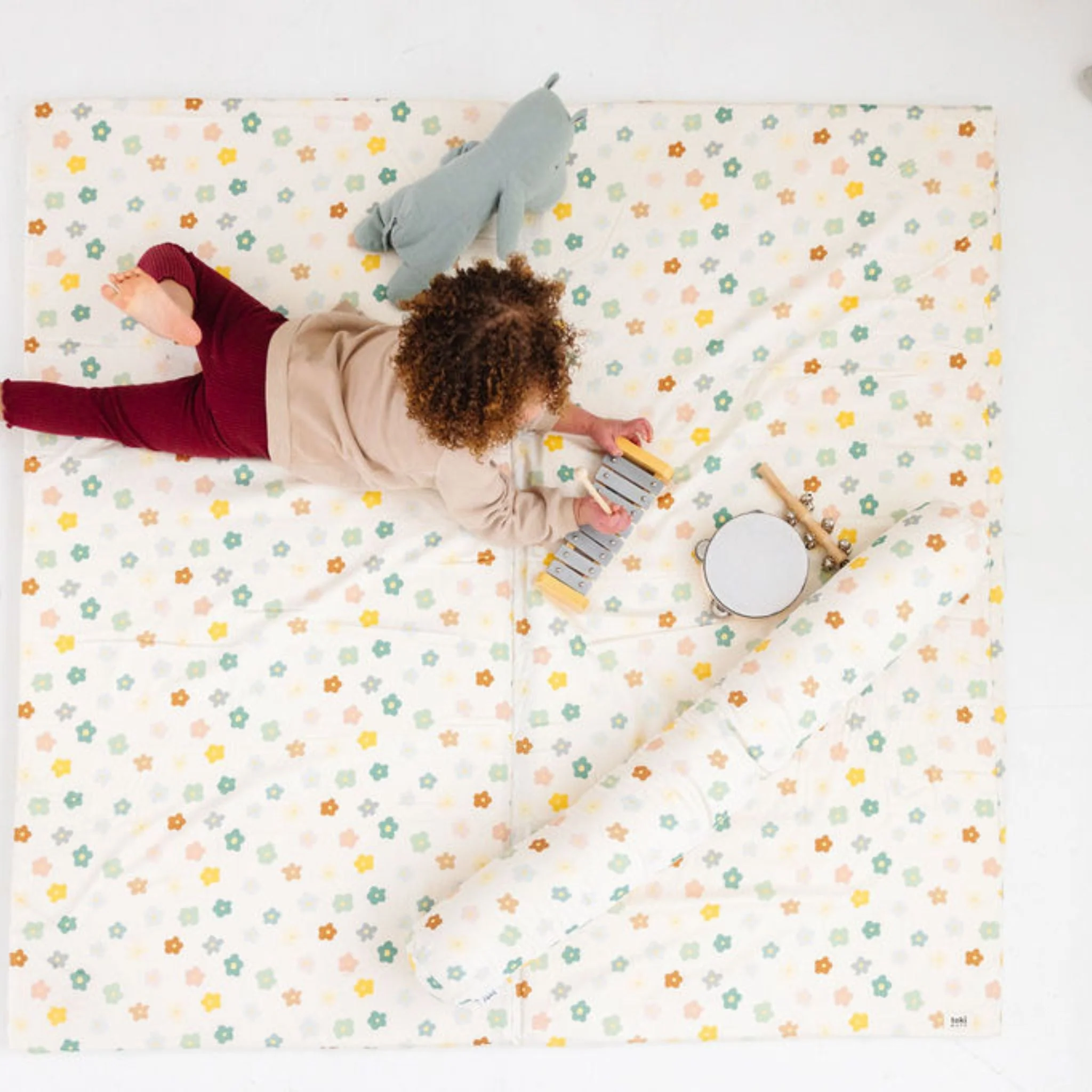 Toki Kids Playful Posies Organic Cotton Mat - Image 8