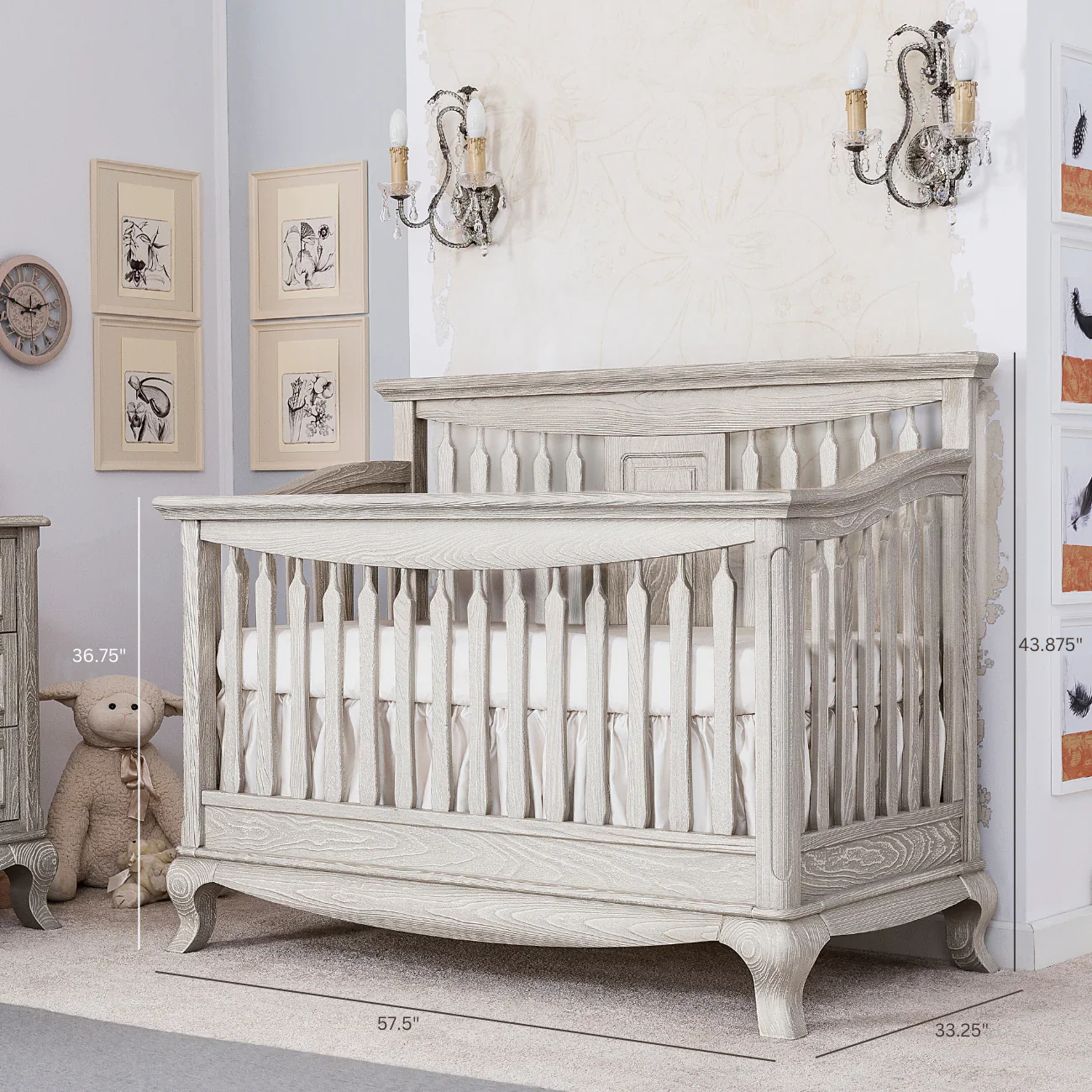 Romina Antonio Convertible Crib / Open Back - Image 11