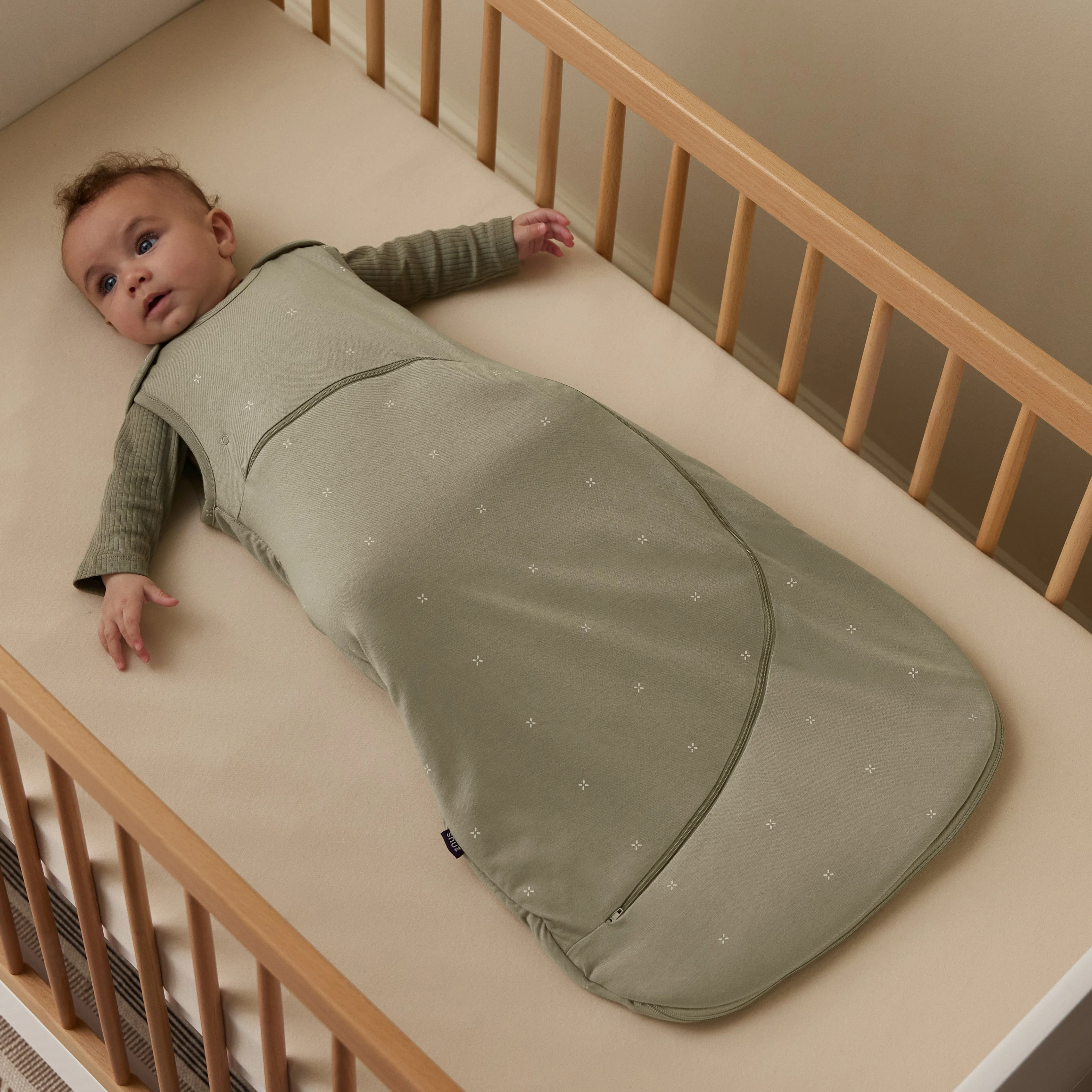Snuz SnuzPouch Sleeping Bag - Sage Cross - Image 5