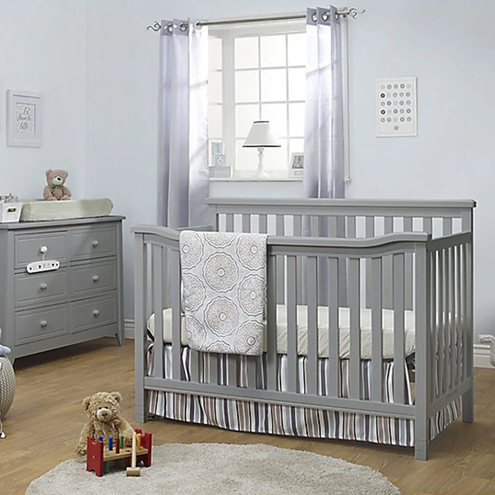 Sorelle Berkley Flat Top Crib in Weathered Gray - Image 3