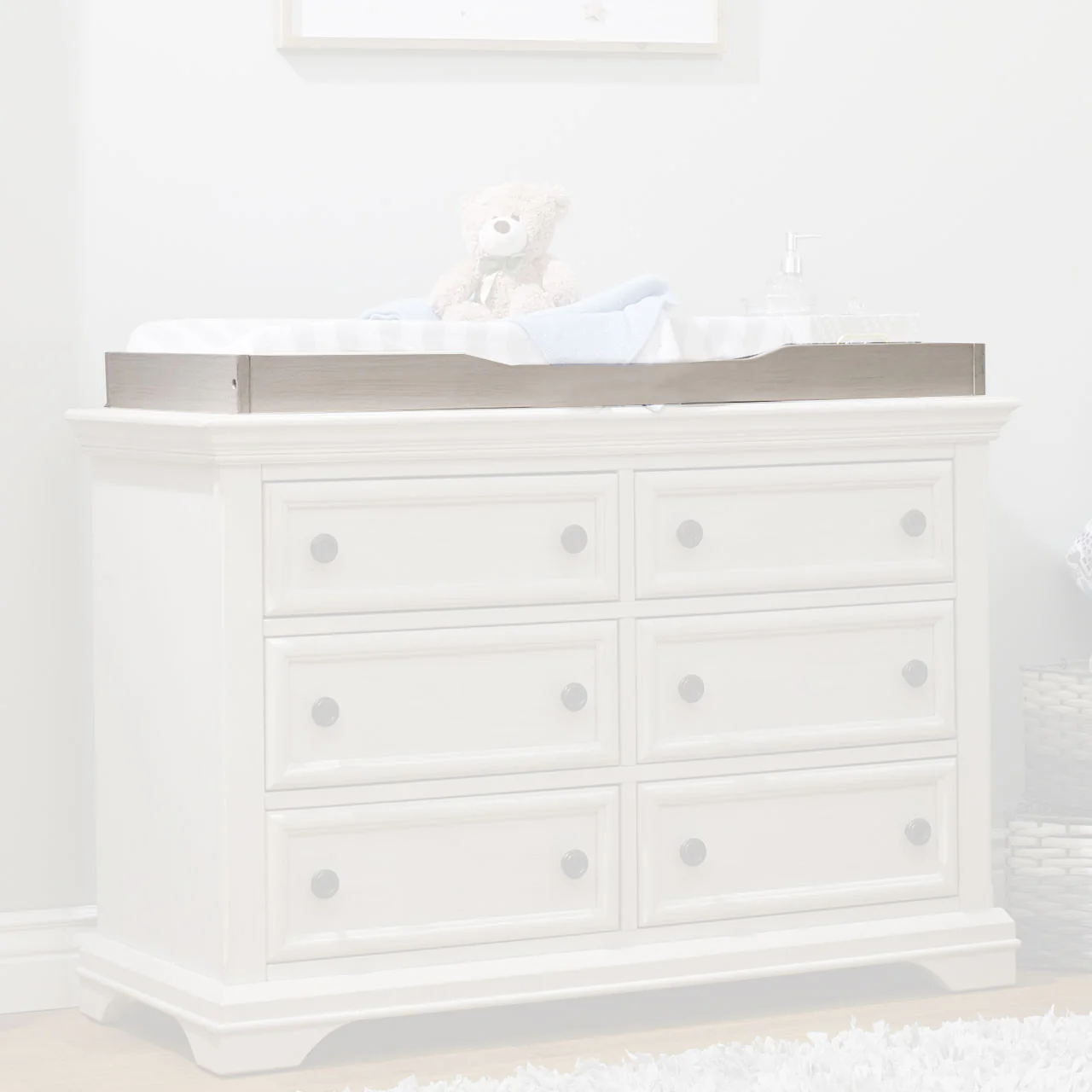 Sorelle Portofino Universal Topper in Brushed Ivory - Image 3