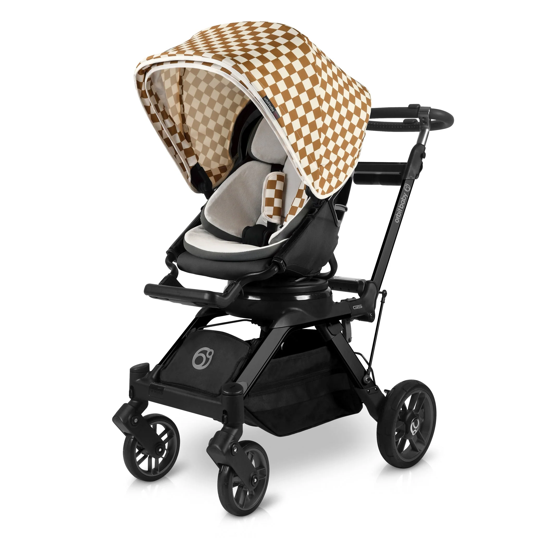 Orbit Baby Stroller Canopy in Chestnut Check - Image 2