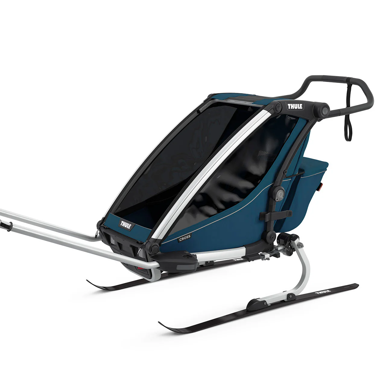 Thule Chariot Cross 1-Seat Multisport Bike Trailer Majolica Blue - Image 6