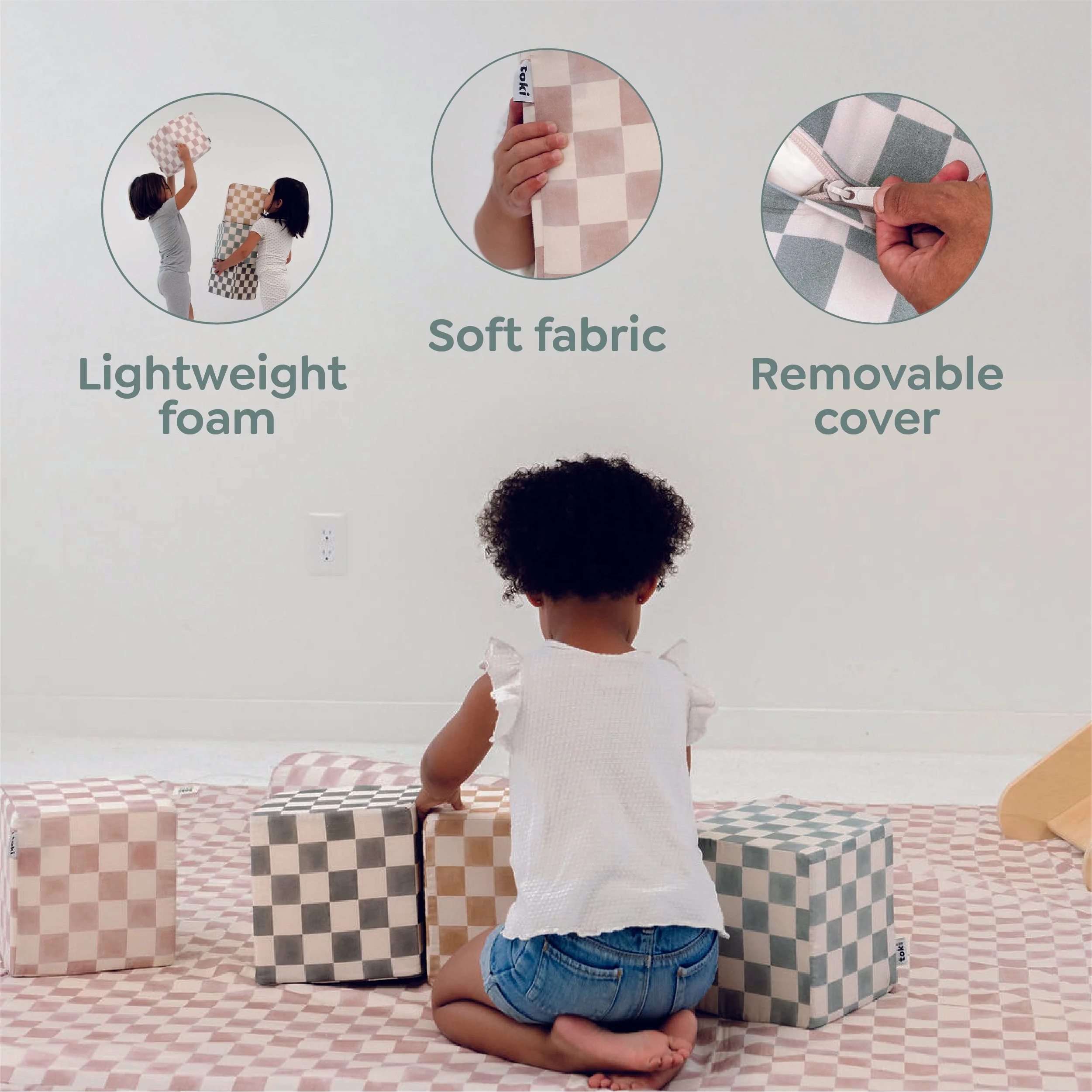 Toki Kids Checker Matcha Play Cube - Image 6