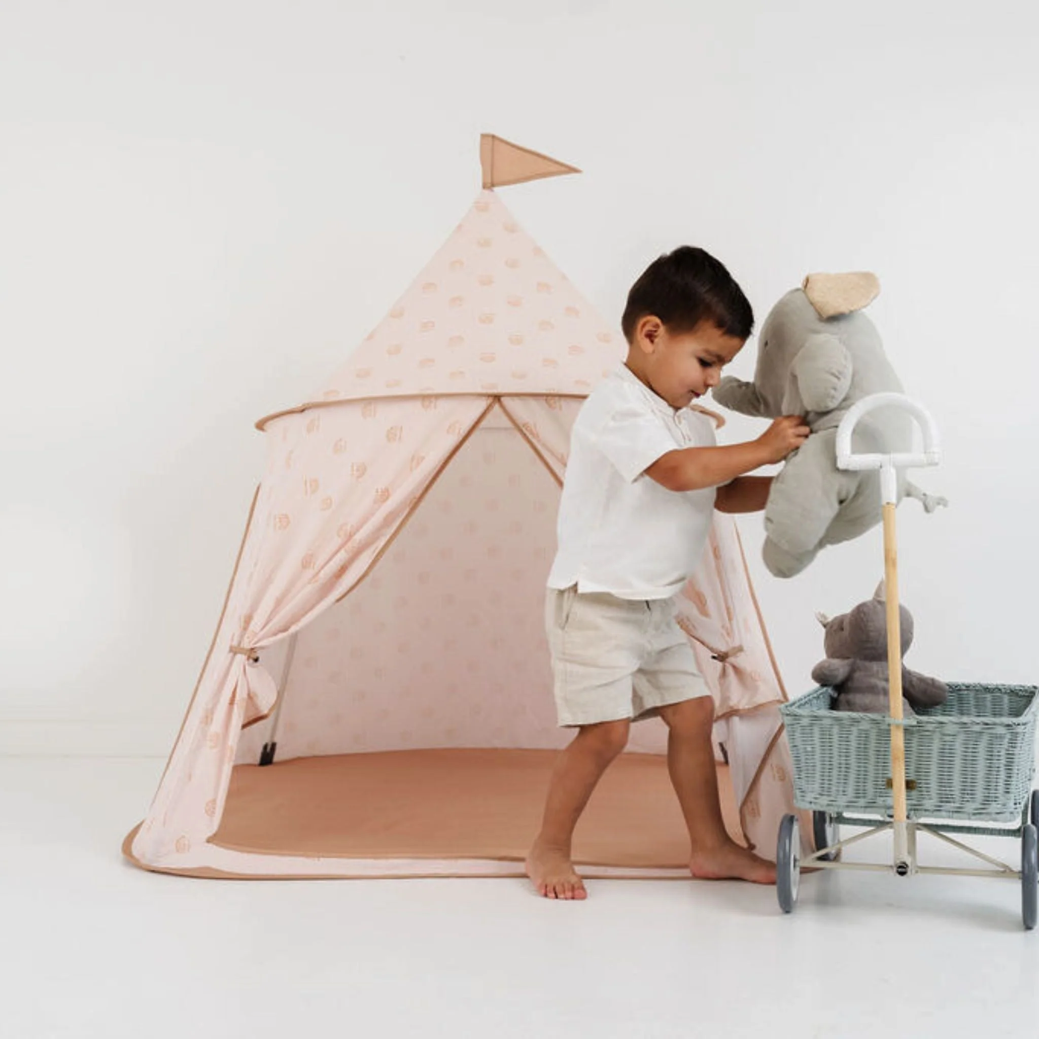 Toki Kids Rainbow Peach Play Tent - Image 6