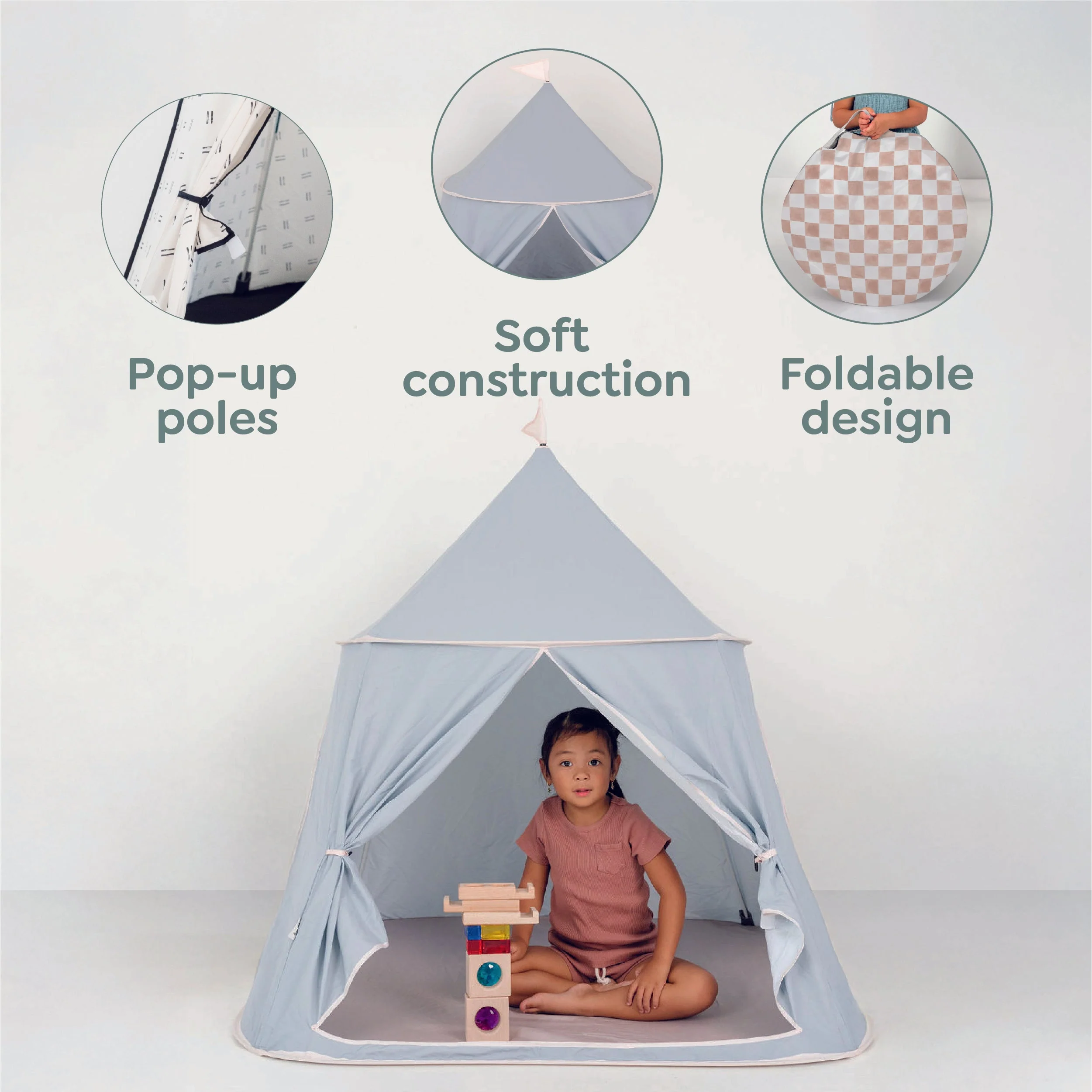 Toki Kids Terrazzo Chalk Play Tent - Image 8
